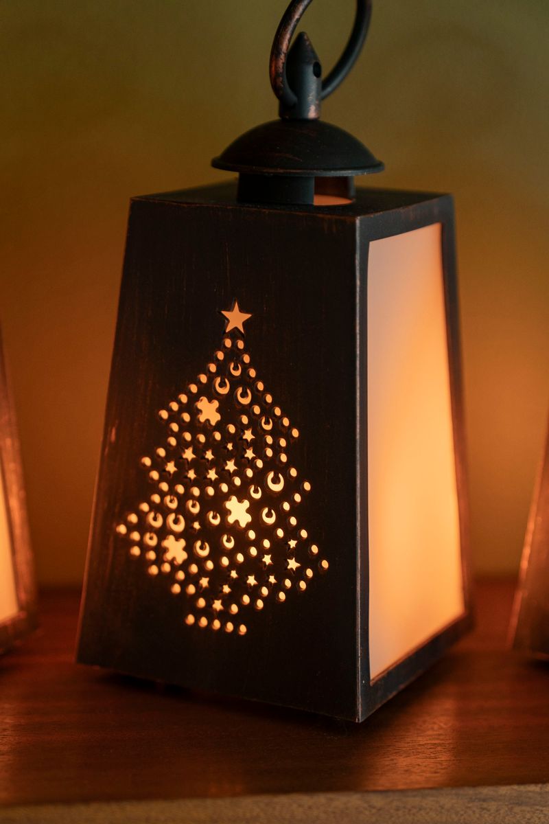 LED Lanterne 10x19cm - Juletre