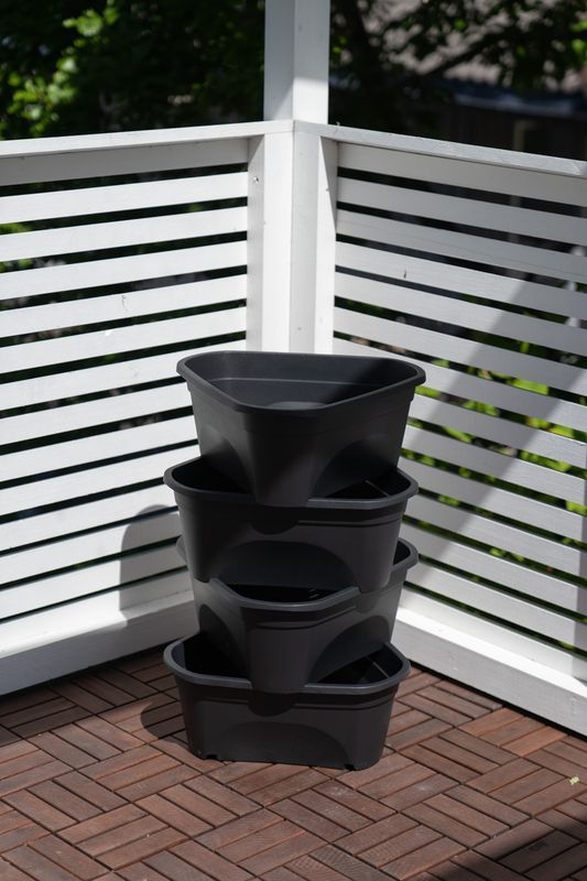 Blomsterpotte 4pk Svart