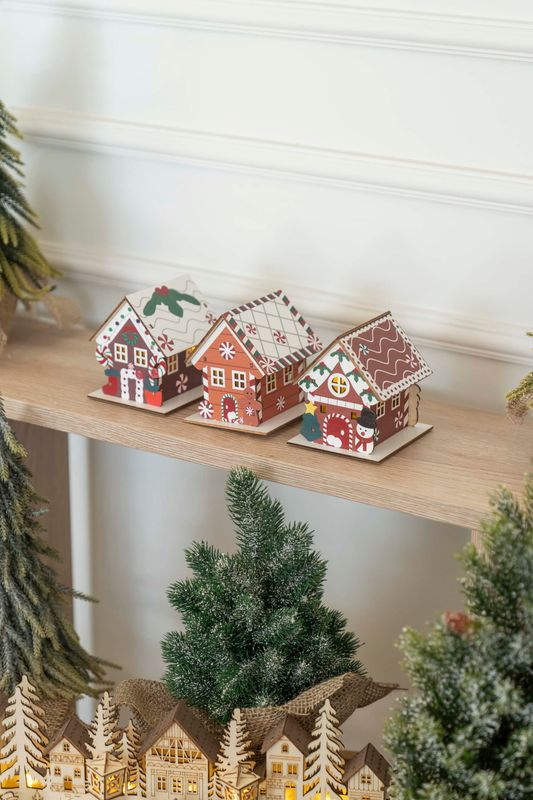 Treby - Pepperkakehus 9cm Julesokk