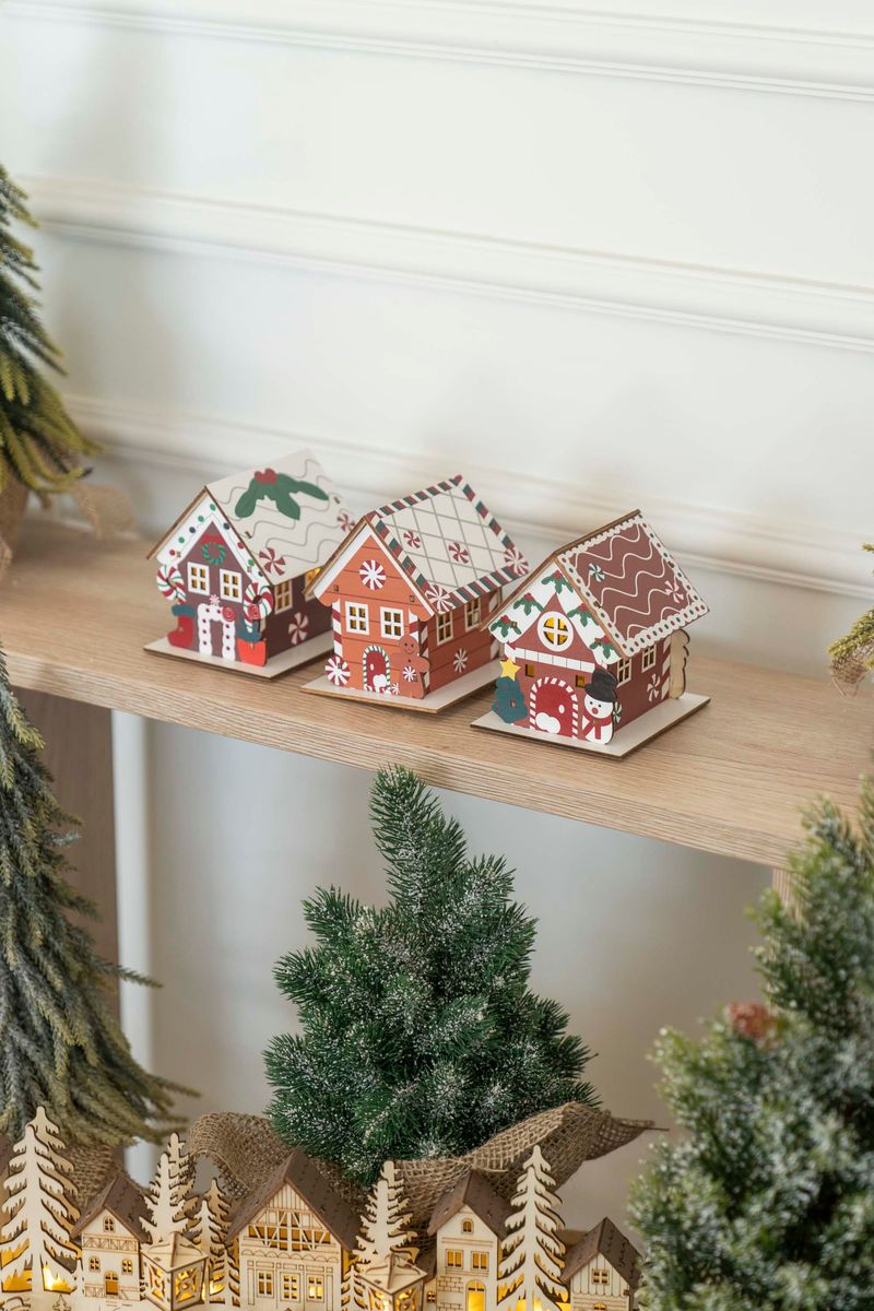 Treby - Pepperkakehus 9cm Julesokk
