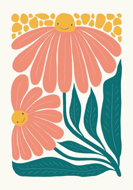 Hovedbilde Poster - Abstrakte Blomster 3