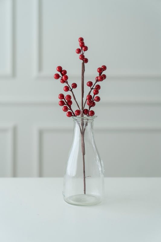 Kunstig Plante Bær 38cm Rød
