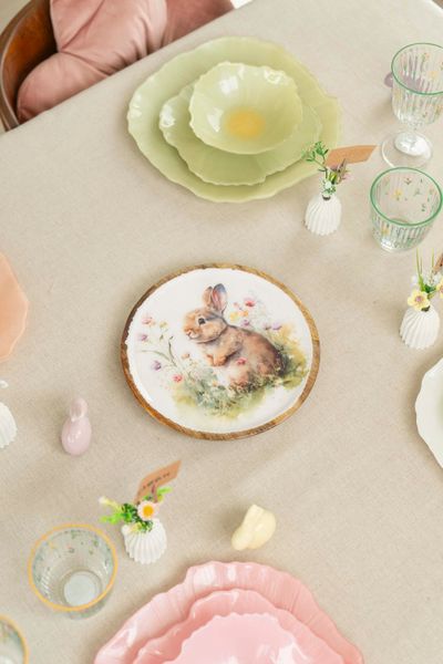 Hovedbilde Vårsprett serveringsbrett – Ø22×H2,5 cm ...