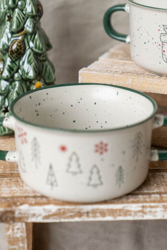 Julehilsen Jumbokopp 13,5cm - Tre