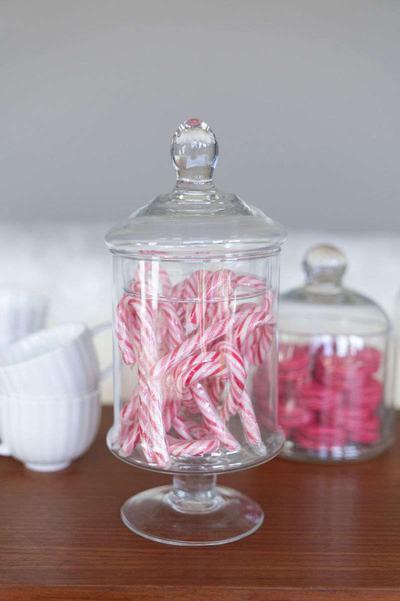 Glasskrukke med lokk 14x26cm