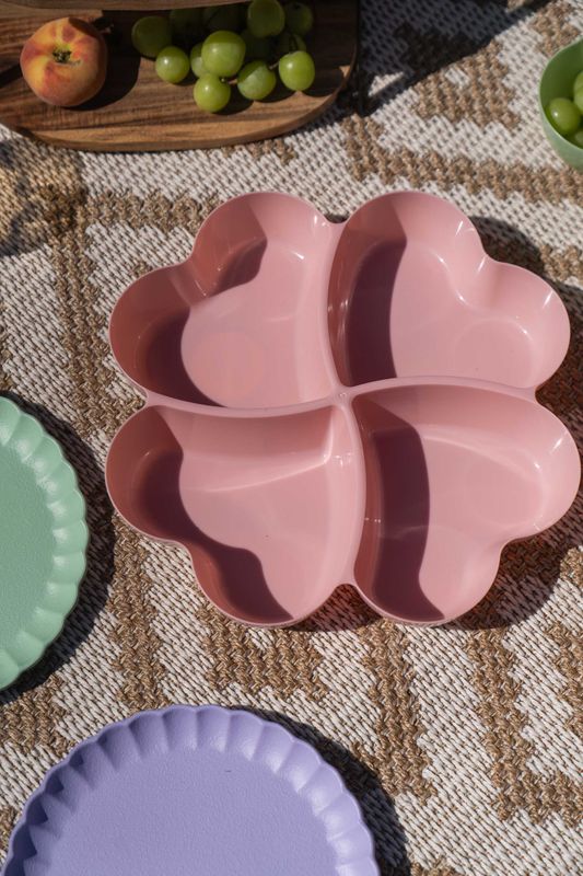Serveringsbrett – Ø32×H5 cm – rosa