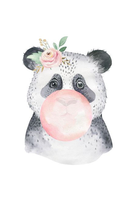 Hovedbilde Poster - Panda m/Tyggegummi
