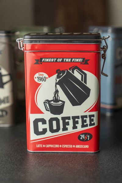 Hovedbilde Retro Oppbevaringsboks i metall – H18 cm ...