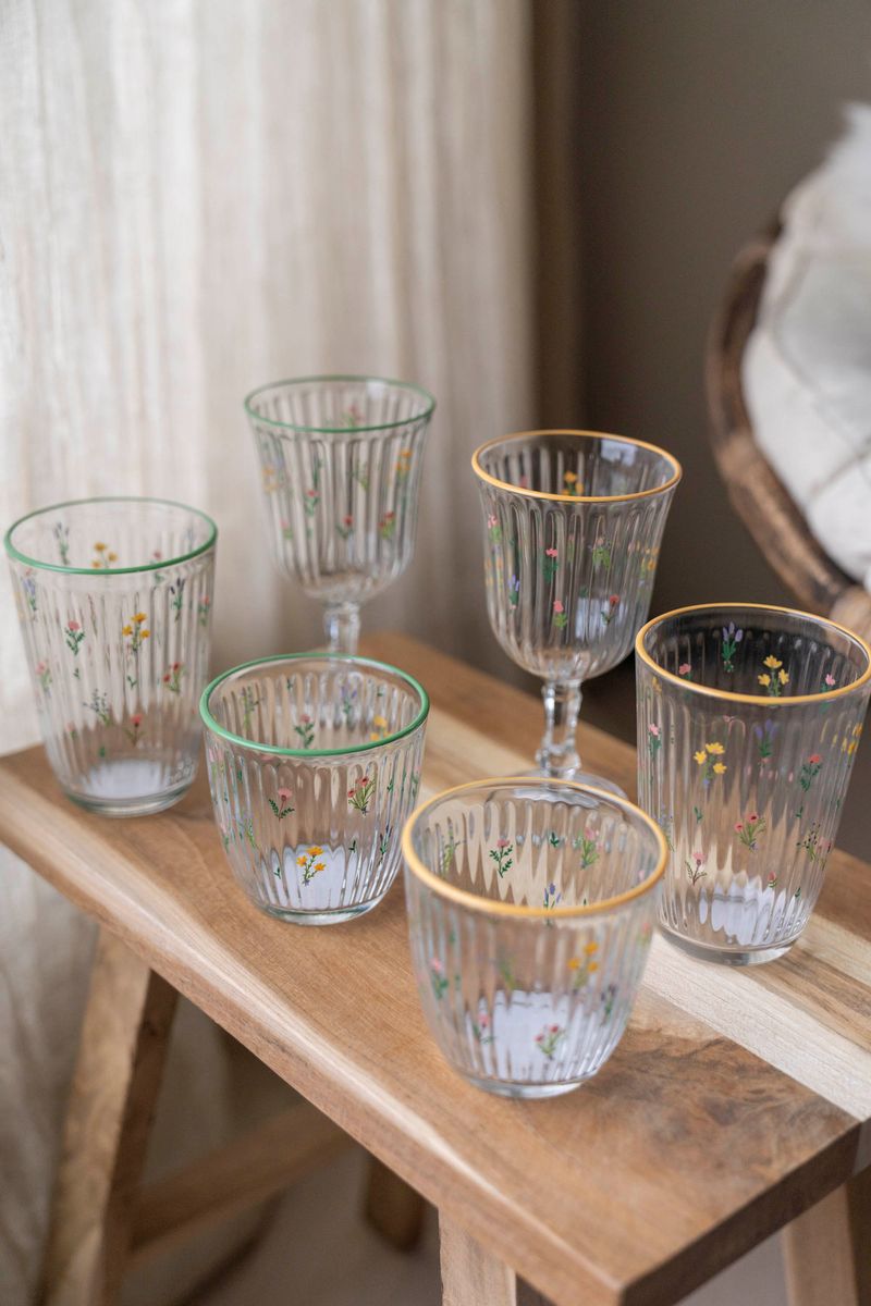 Markblomst Vannglass 295ml - Gul