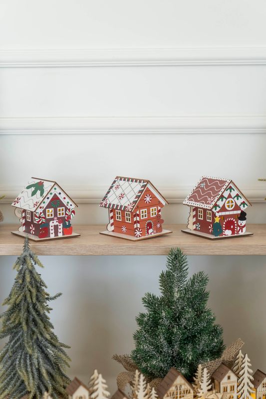 Treby - Pepperkakehus 9cm Julesokk