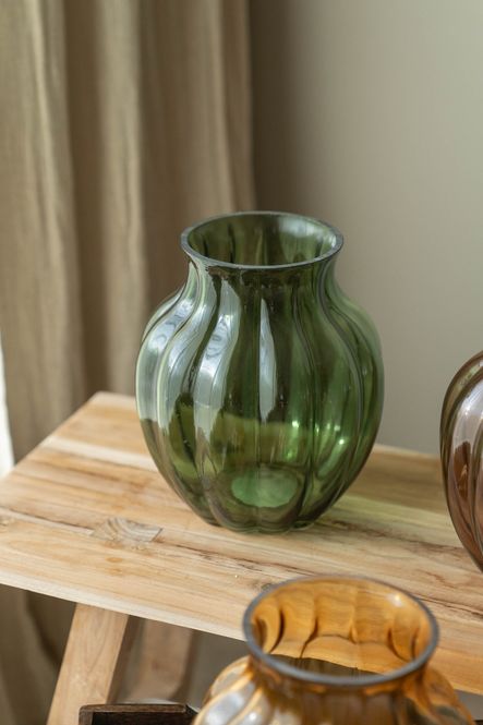 Hovedbilde Vase glass 20cm Grønn