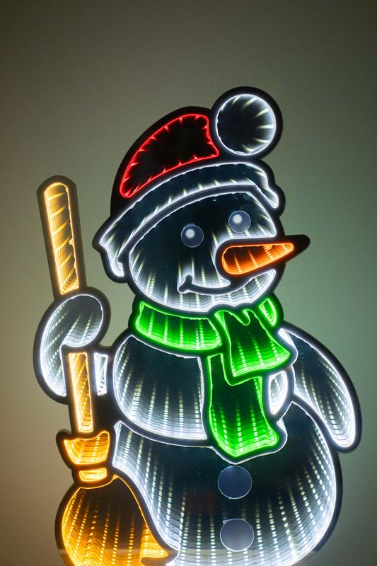 Mirror Infinity LED 50cm - Snømann