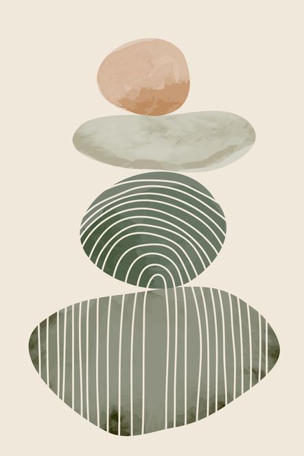 Hovedbilde Poster - Abstrakt Grønn og Beige 4