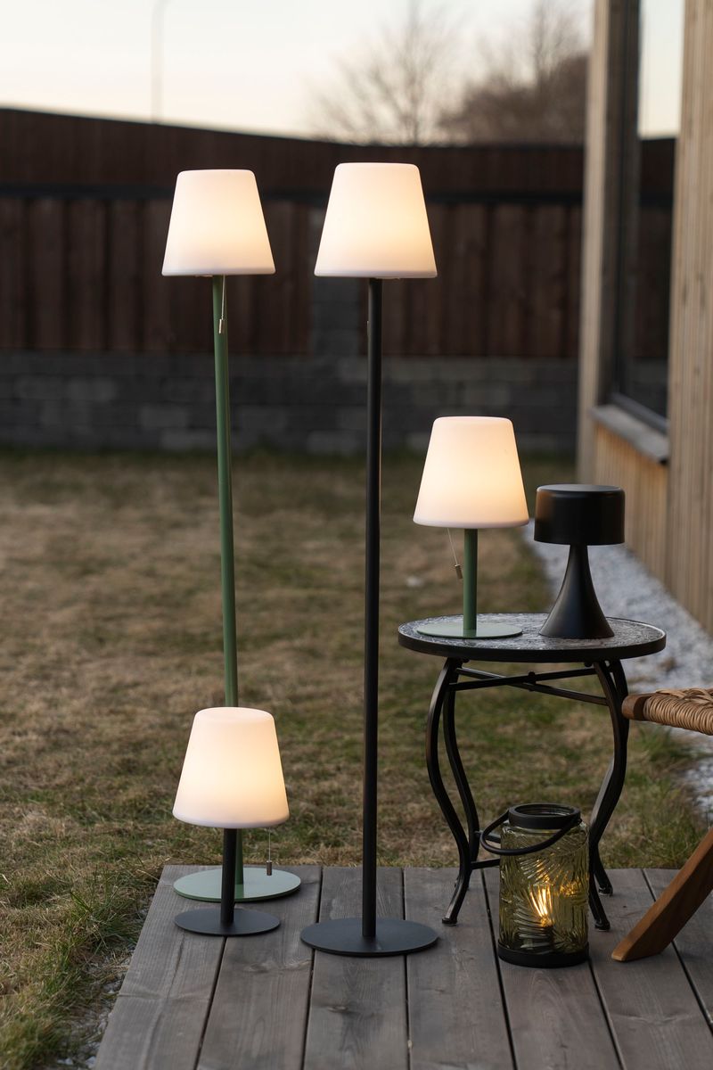 LED Lampe Høy Flerfarget Svart