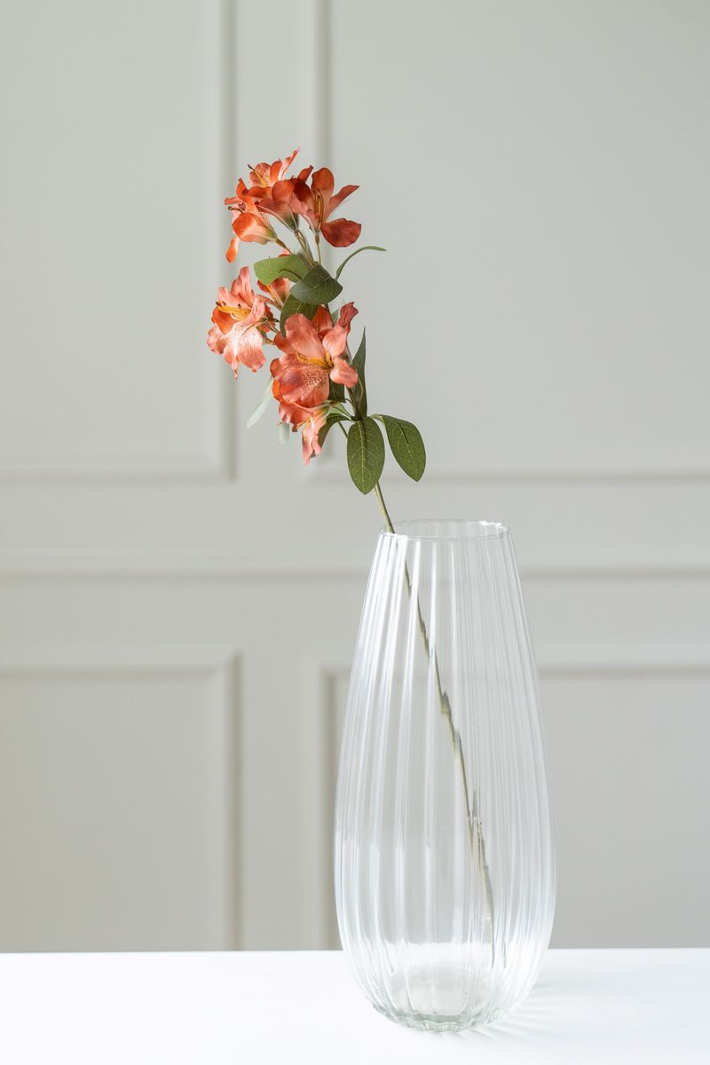 Kunstig Blomst Engkarse 65cm - Oransje