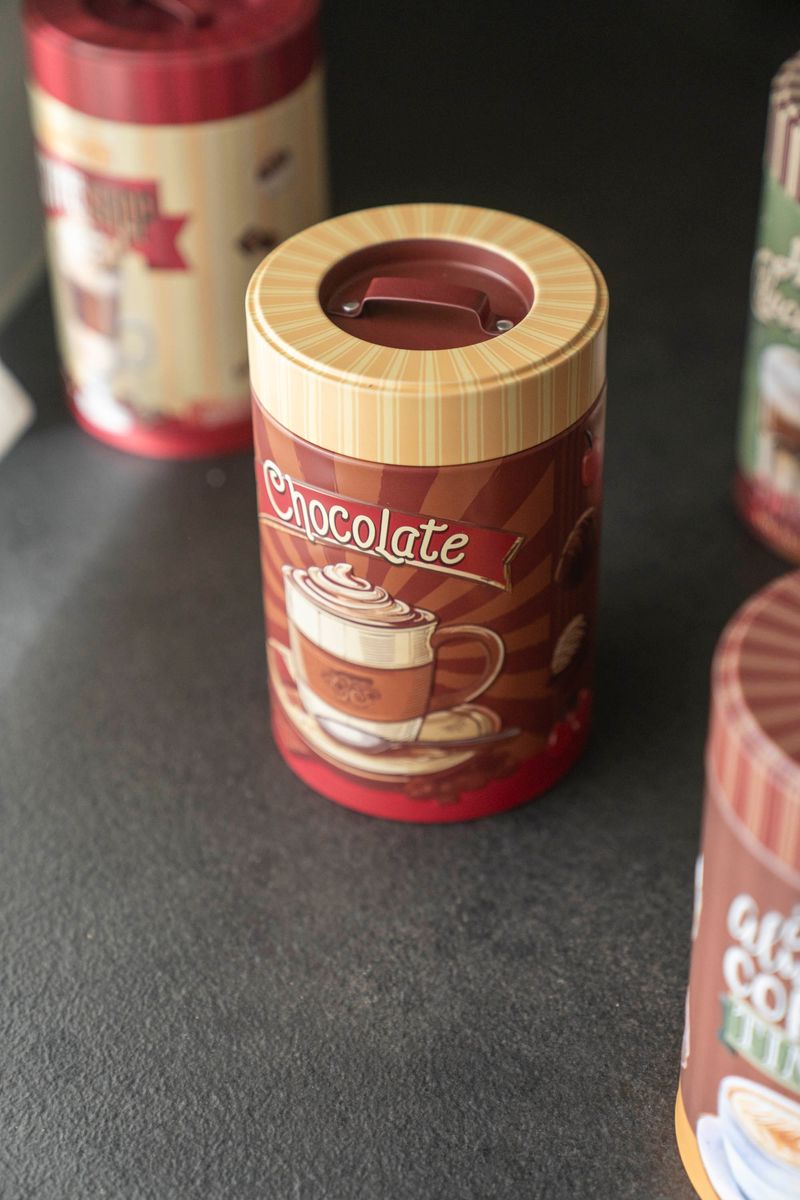 Retro Oppbevaringsboks – Ø10×H16 cm – Chocolate