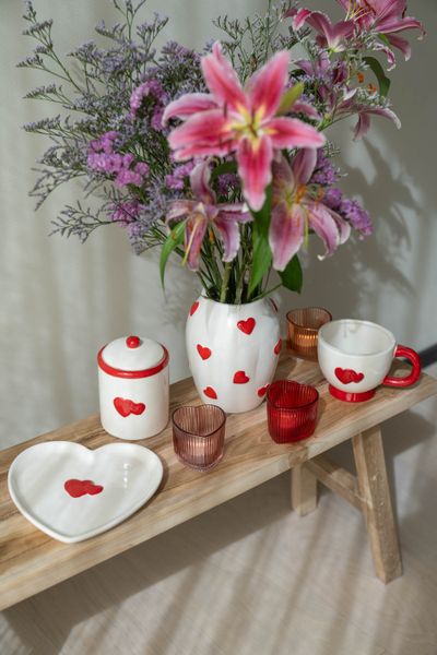 Hovedbilde Vase - Hjertedryss 18cm 