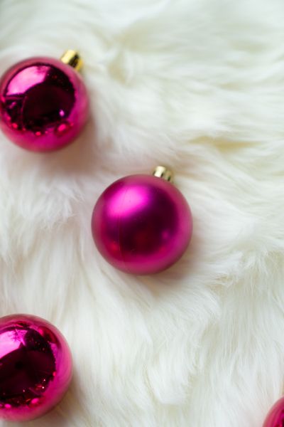 Hovedbilde Julekuler 5cm 10pk - Mørk Rosa