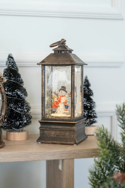 Hovedbilde LED Lanterne 22cm Snømann
