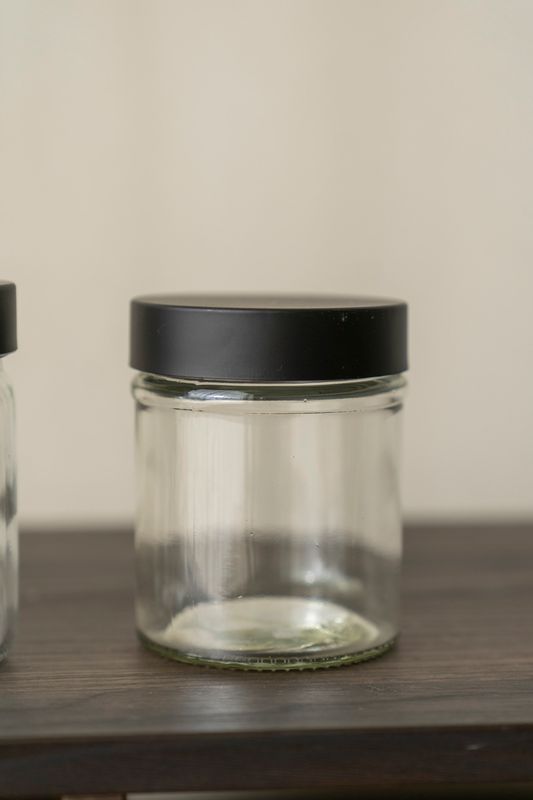 Krukke m/svart lokk 300ml