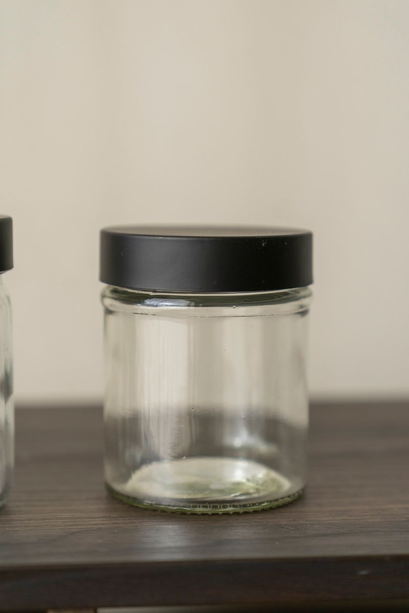 Krukke m/svart lokk 300ml