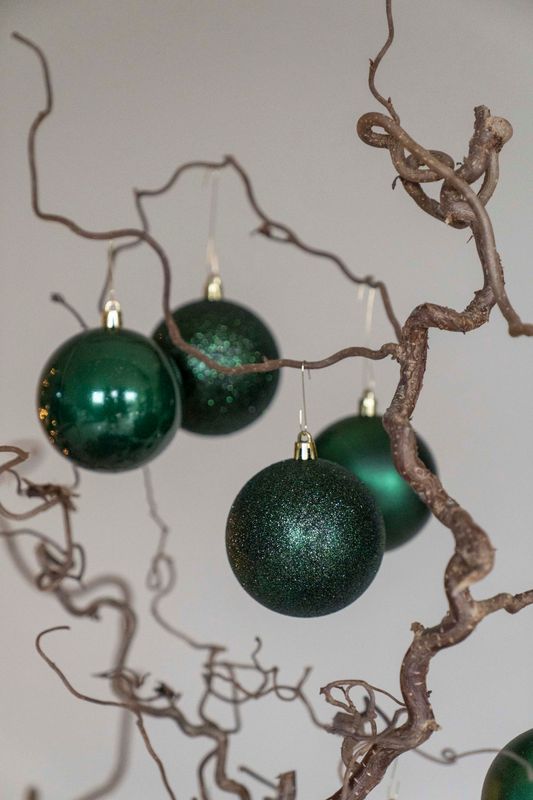 Julekule Sett 8cm 16pk - Grønn