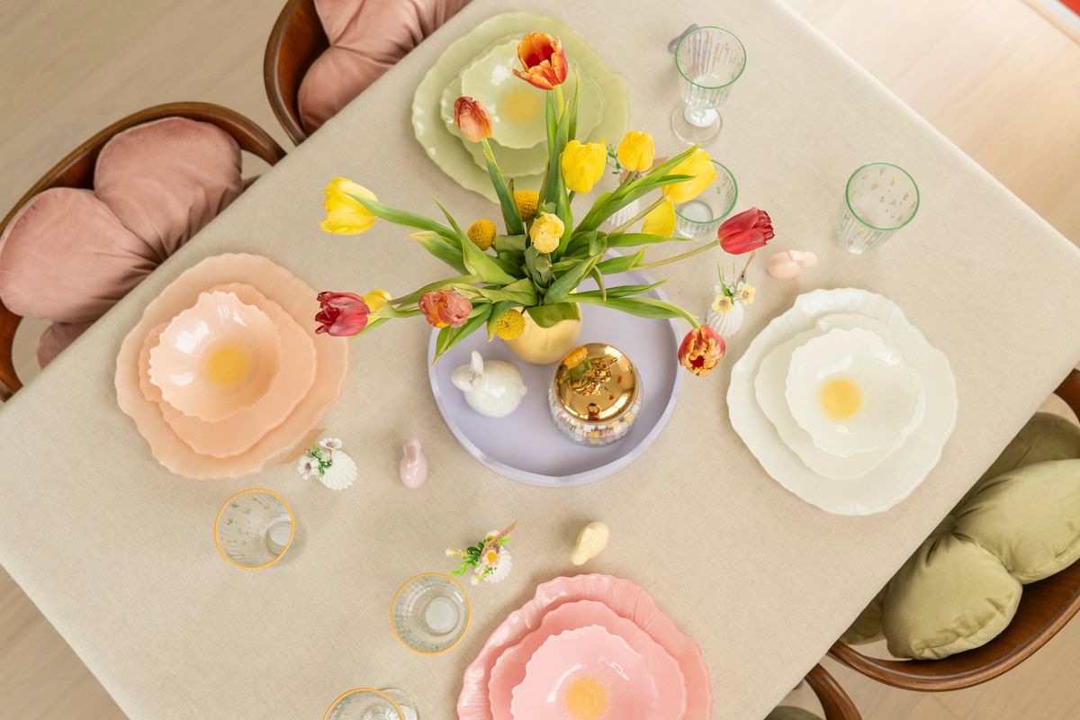 Valmue Tallerken 21cm - Hvit