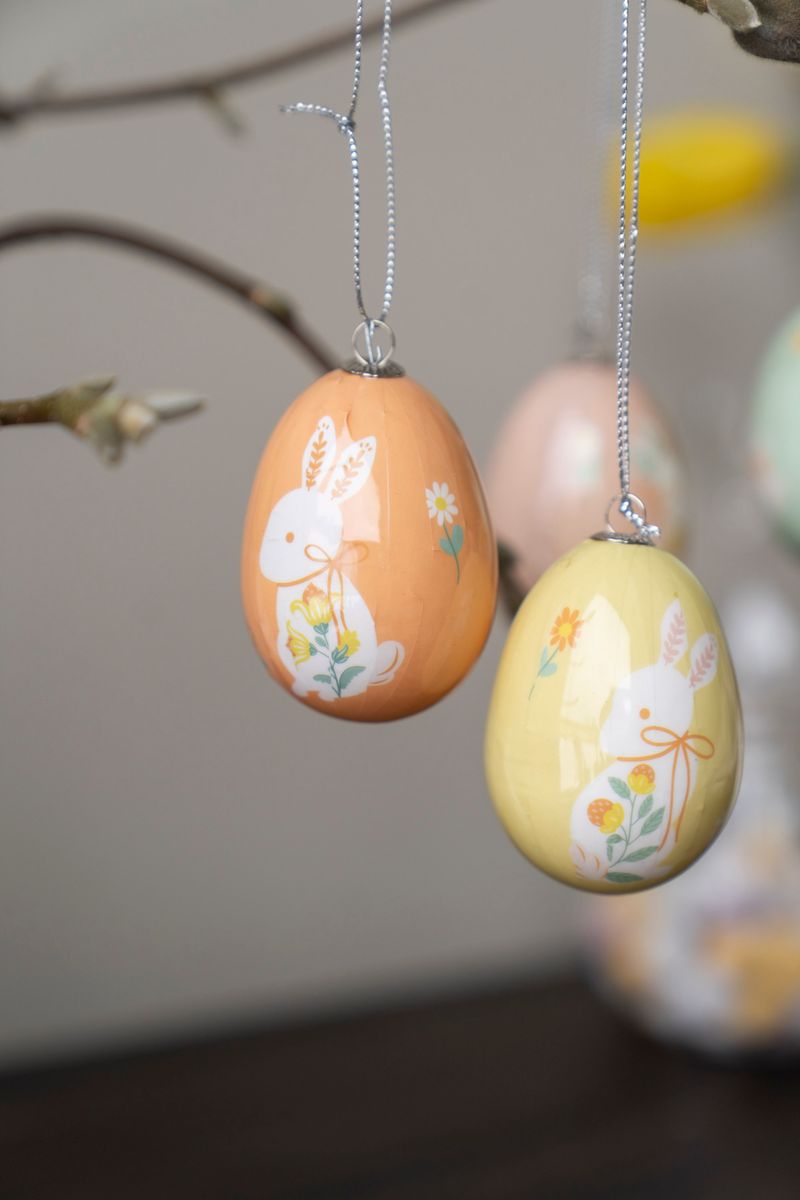 Hengende påskeegg – Gul/oransje