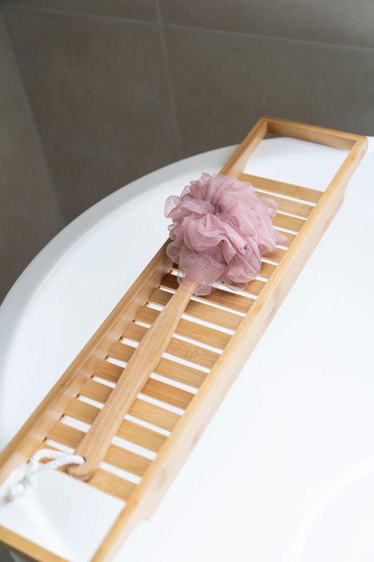 Loofah med håndtak - Rosa
