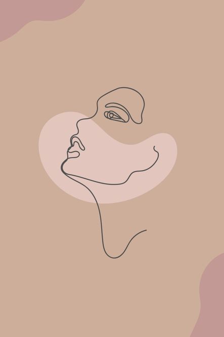 Hovedbilde Poster - Lineart Ansikt 