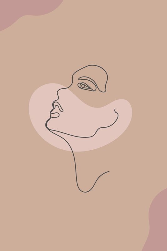 Poster - Lineart Ansikt 