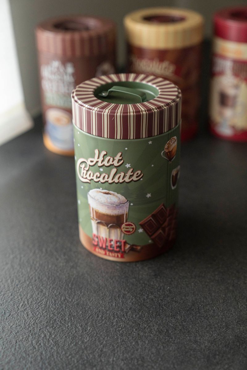 Retro Oppbevaringsboks – Ø10×H16 cm – Hot Chocolate