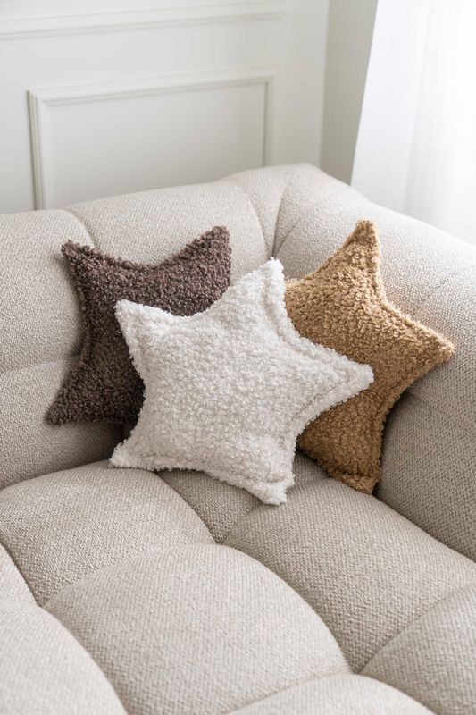 Pute Stjerne 43x30cm - Beige