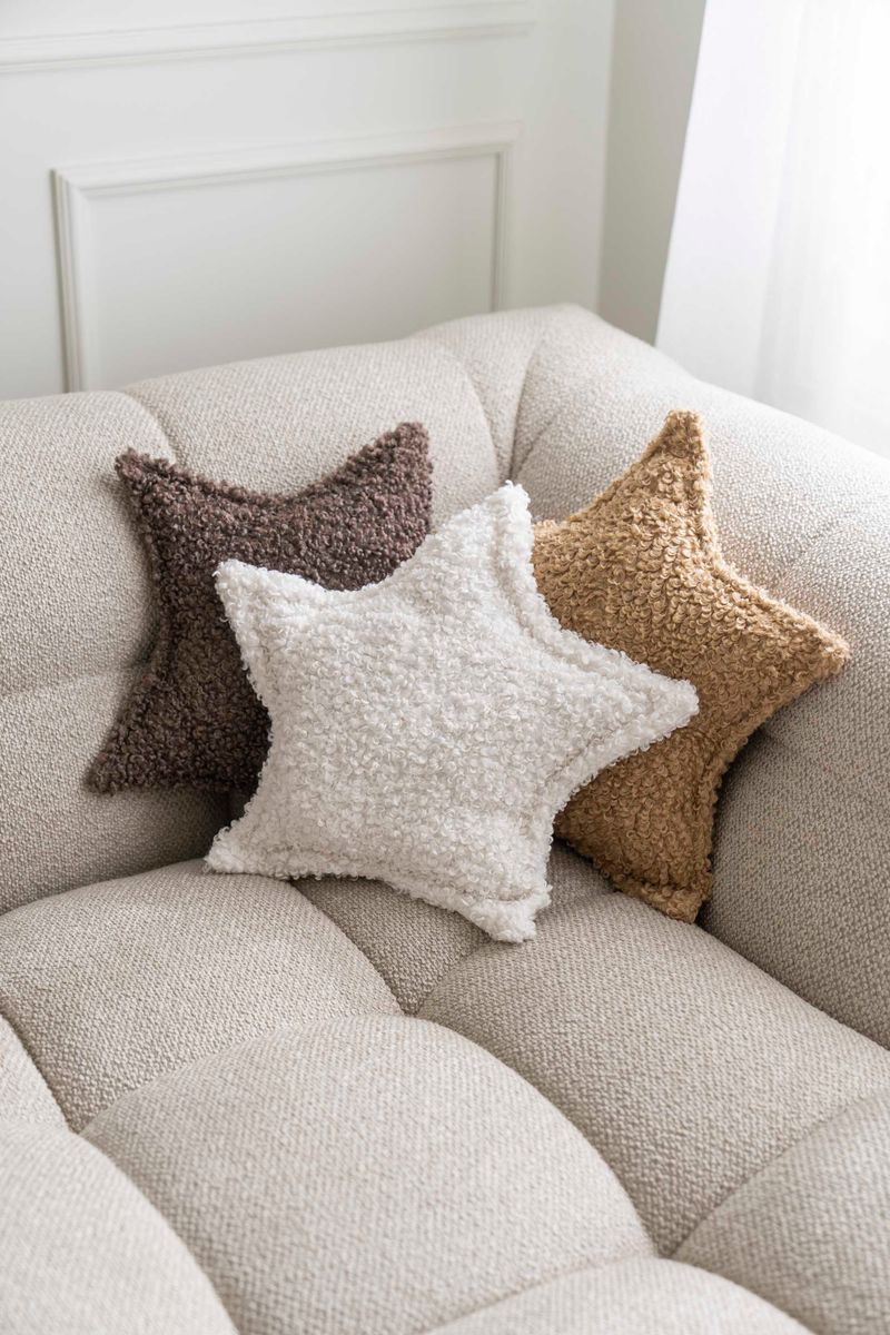 Pute Stjerne 43x30cm - Beige