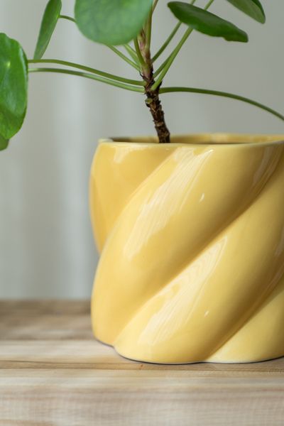 Hovedbilde Blomsterpotte swirl – Gul