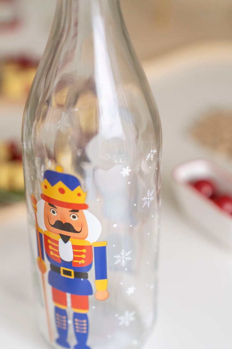 Glassflaske 1L - Blå