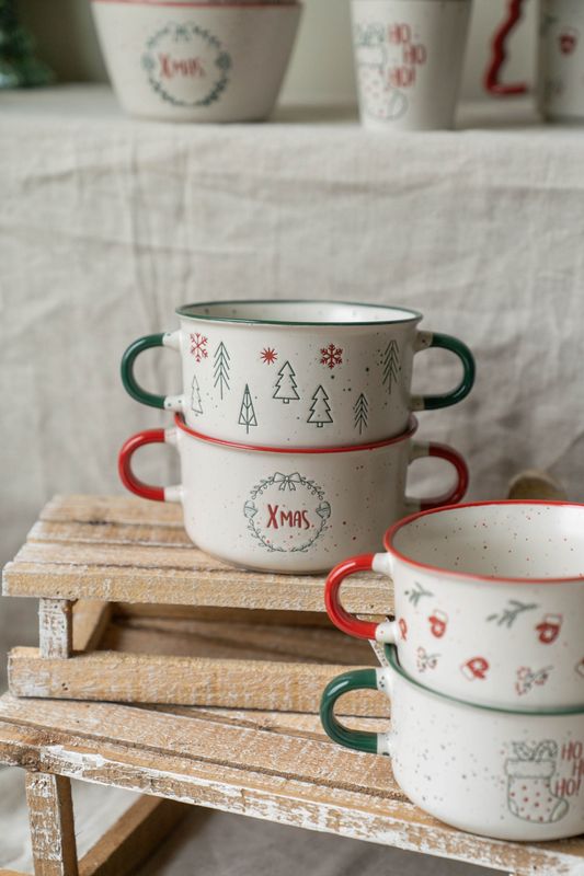 Julehilsen Jumbokopp 13,5cm - HoHoHo