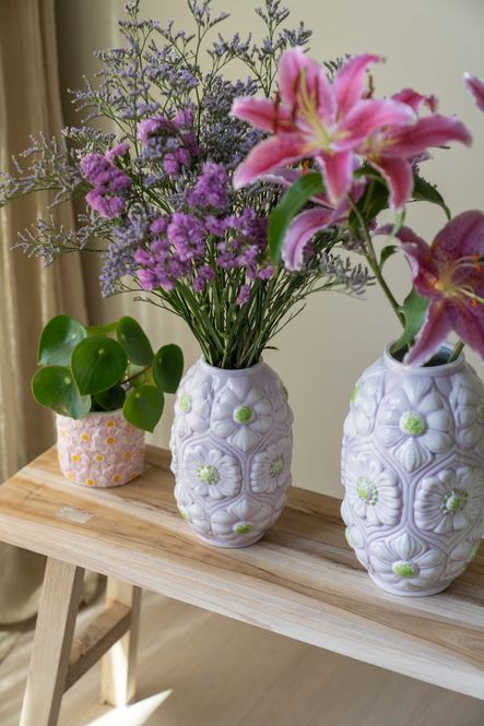 Hovedbilde Vase blomster – 22 cm – Rosa