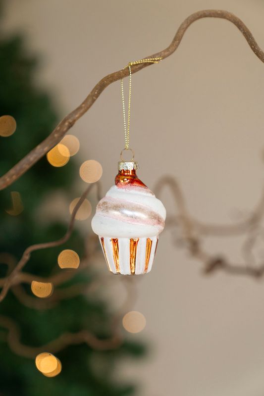 Juletrepynt - Cupcake Oransje