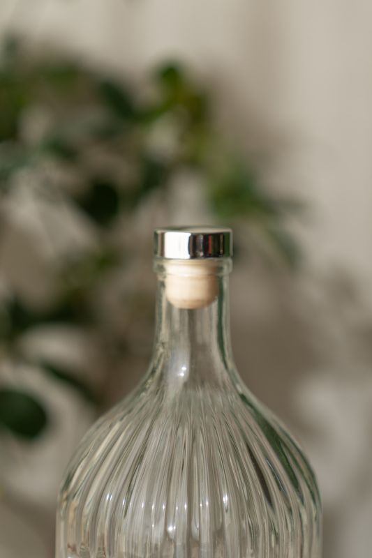 Glassflaske 1000ml - Sølv