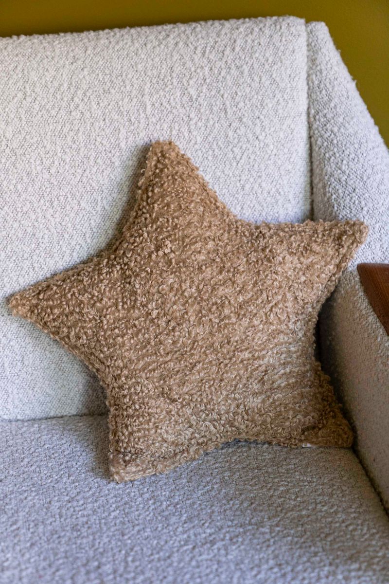 Pute Stjerne 43x30cm - Beige