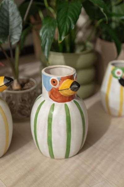 Hovedbilde Vase Fugl 17x22cm - Grønn