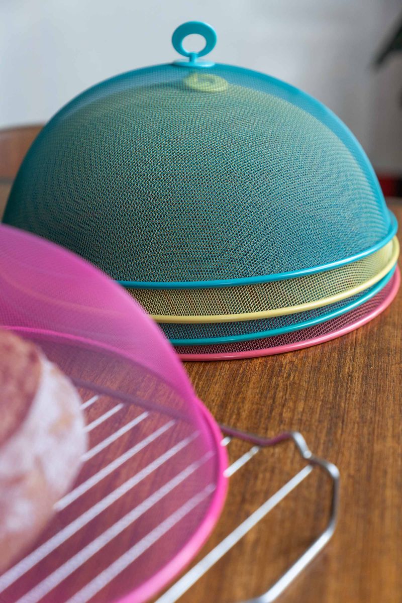 Matdeksel metall – Ø35×H14 cm – Rosa