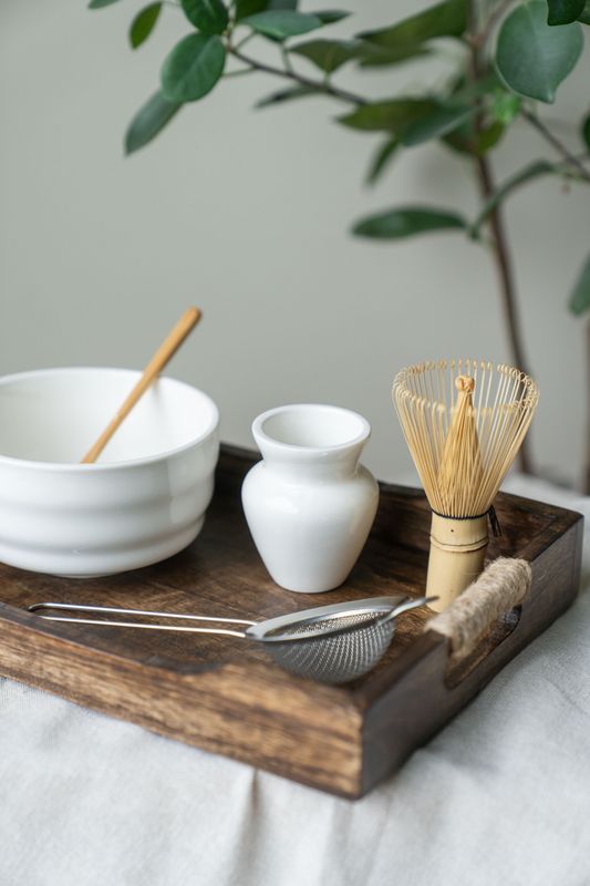 Matcha sett - Hvit