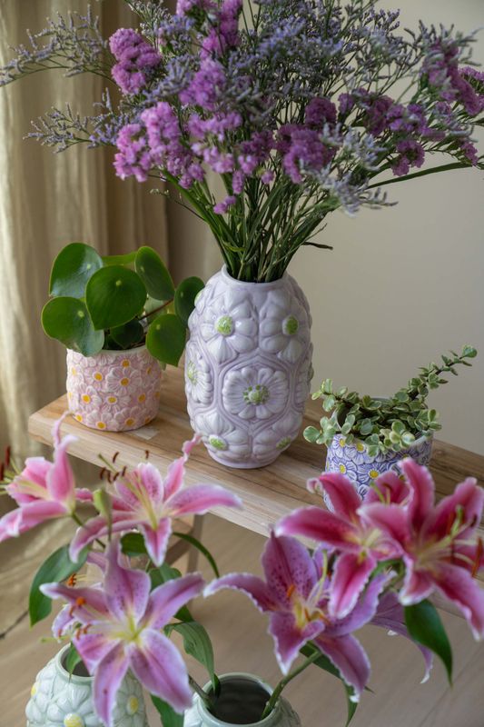 Vase blomster – 22 cm – Rosa