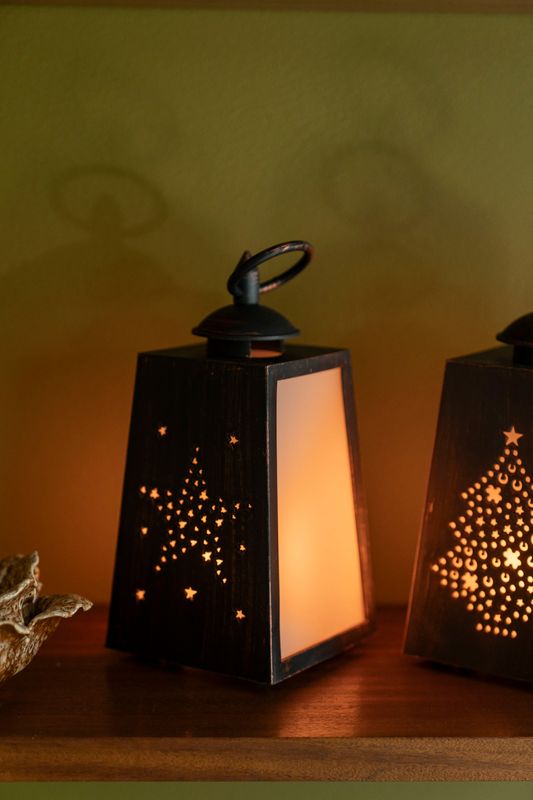 LED Lanterne 10x19cm - Stjerne
