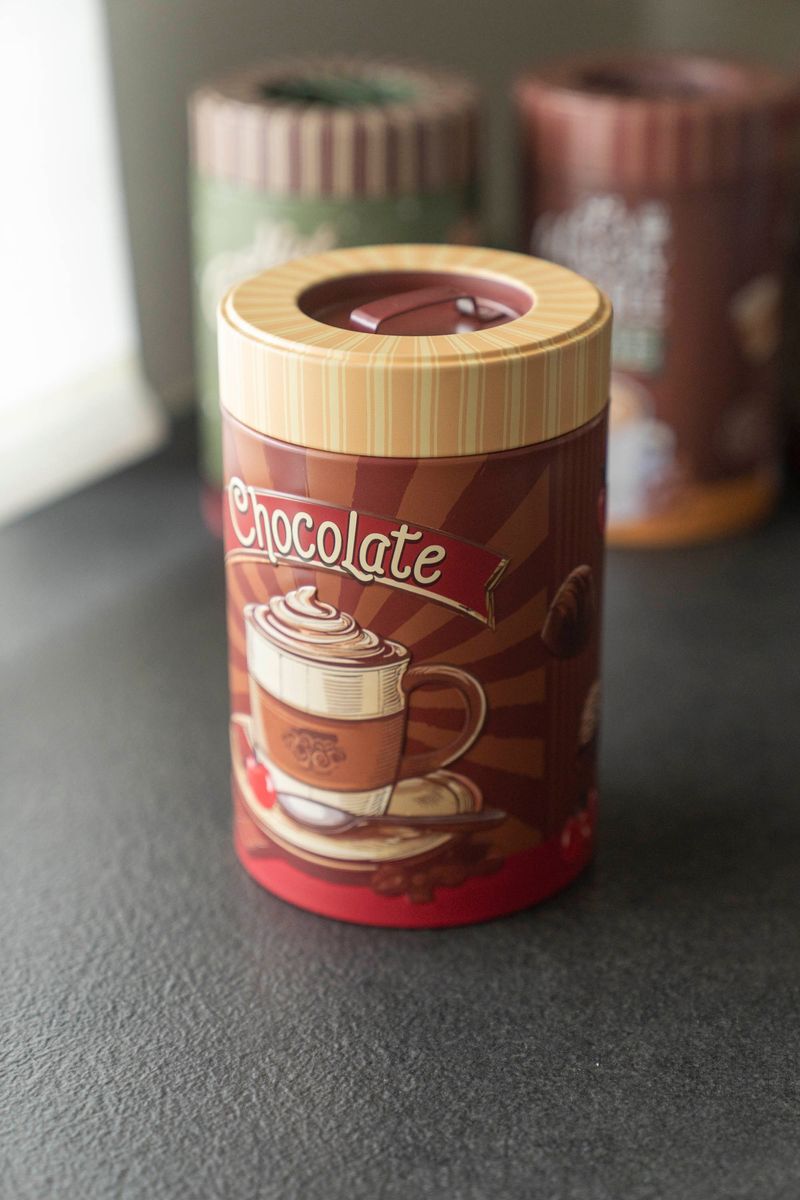 Retro Oppbevaringsboks – Ø10×H16 cm – Chocolate