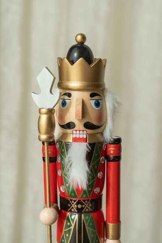 Nøtteknekker Rød/Grønn/Svart 50cm - Versjon 4