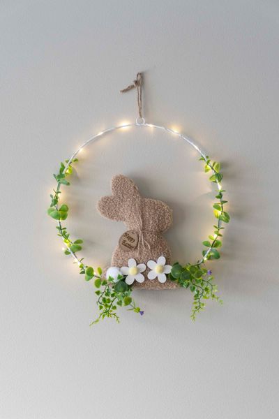 Hovedbilde LED-ring med kanin – hengende Brun