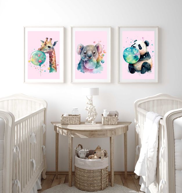 Hovedbilde Poster - Boble Koala Rosa
